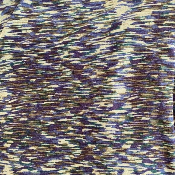 1414 LuLaRoe Leggings Size OS Blue and Blue Striated Stripes Print New - Picture 2 of 4